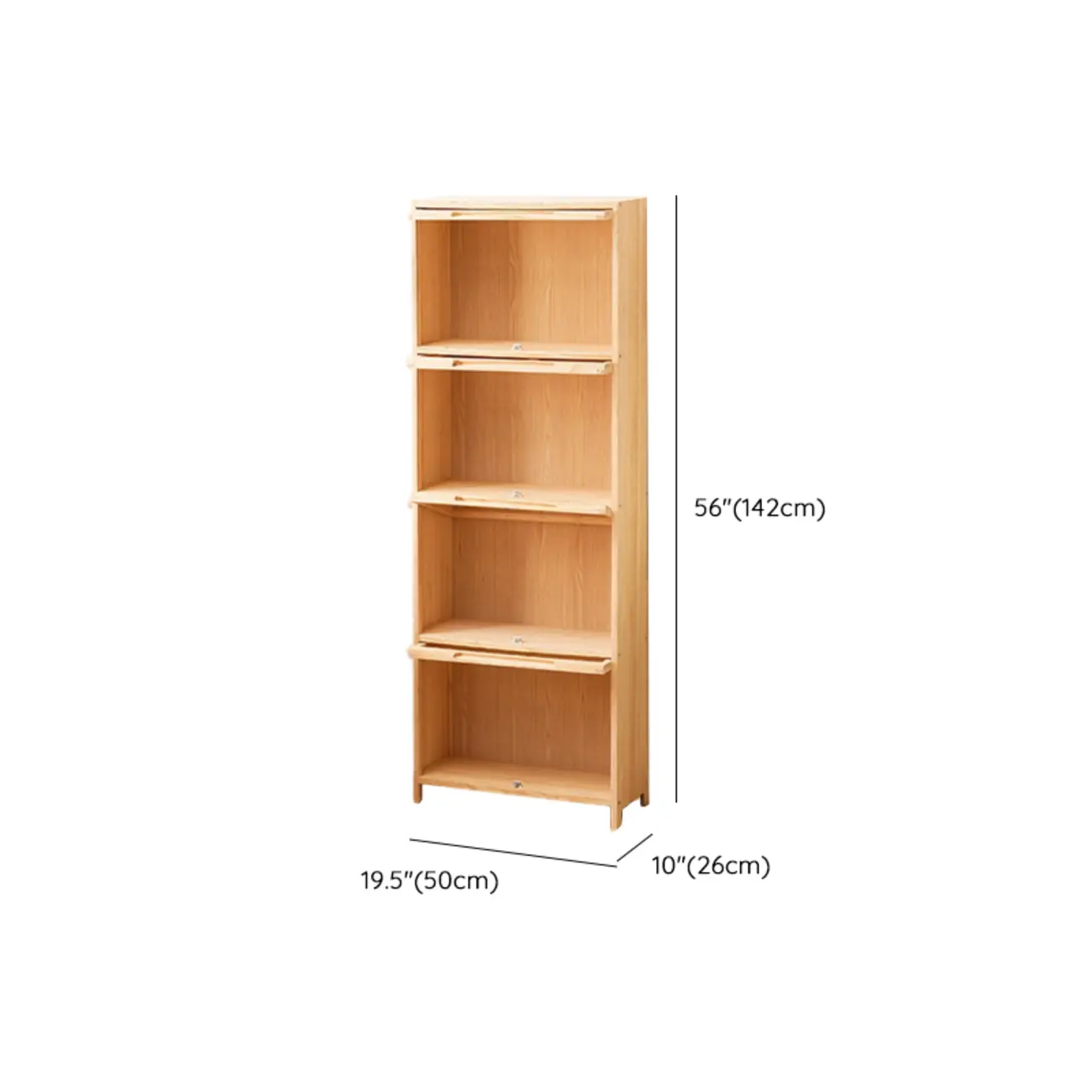 Solid Wood 5-Tier Display Open Shelving Unit Bookcase