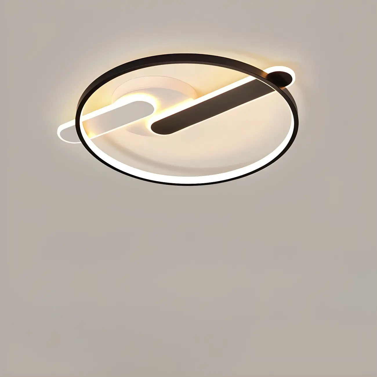 3-Light Circle Flush Mount Ceiling Light with Remote Control