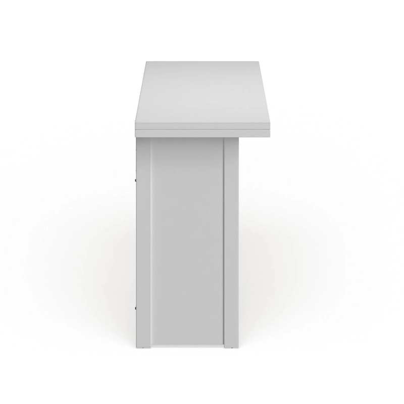 SEI Furniture Kleberg White Convertible Console to Dining Table