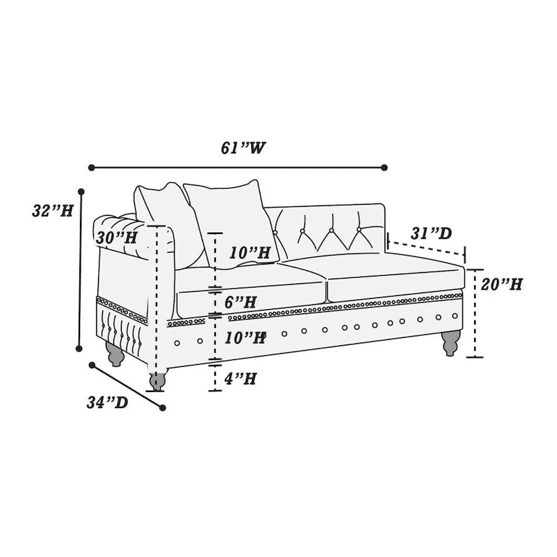 Reversible One Arm Loveseat Dark Coffee Breathable Leatherette Tufted 1Pc Couch Living Room Furniture