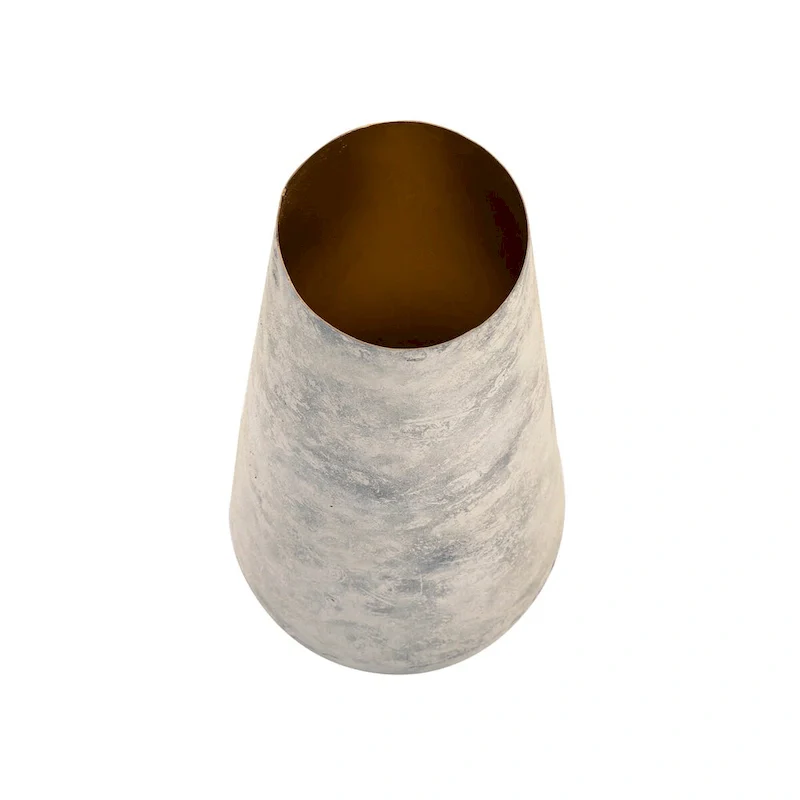 Elk Home Delmont White Finish Metal 6 Inch Wide Vase