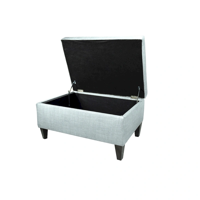 MJL Furniture Madison Squared Fabric Upholstered Welted Ottoman