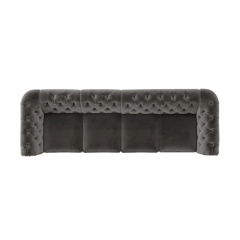 Knightsbridge Grey Extra Long Chesterfield Sofa by iNSPIRE Q Artisan