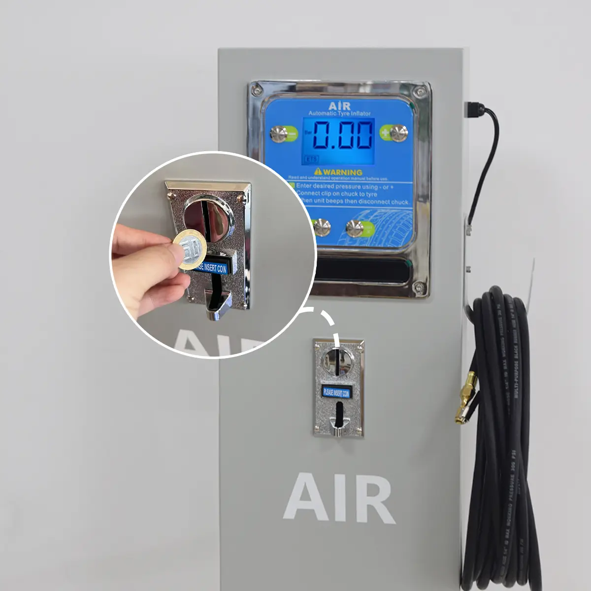 High-Speed Vertical Tire Inflator â 2-Min Inflation for Gas Station Use