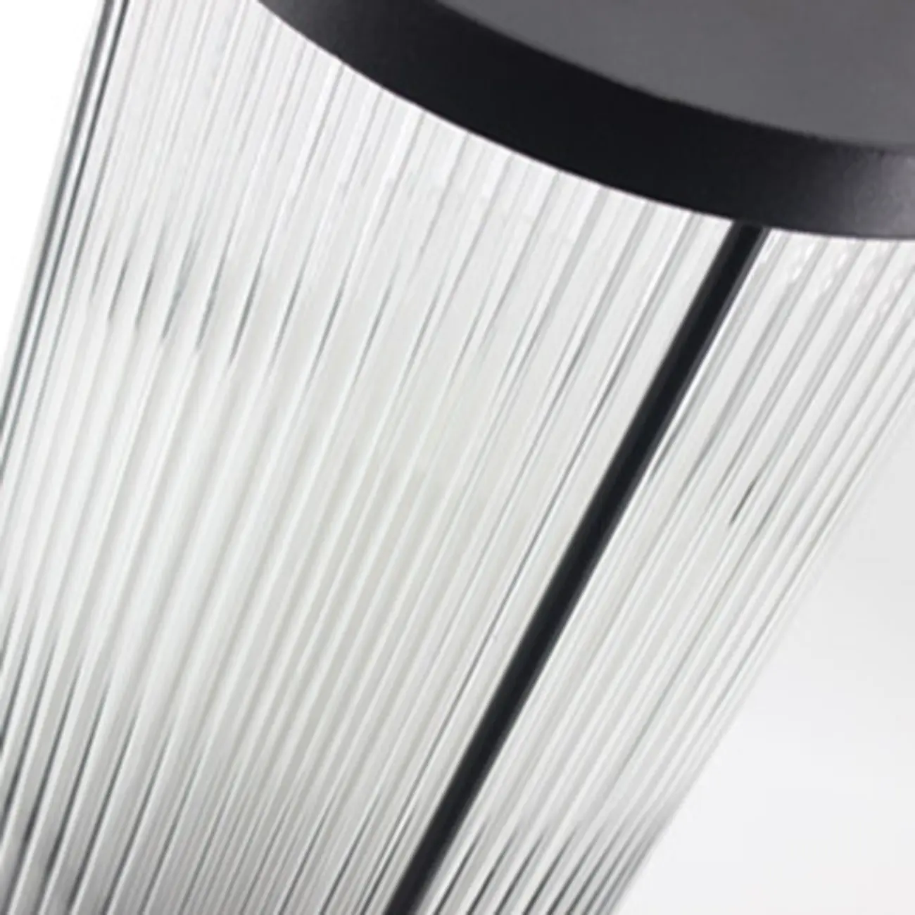 Vertical Grain Clear Glass Cylinder Post Cap Light