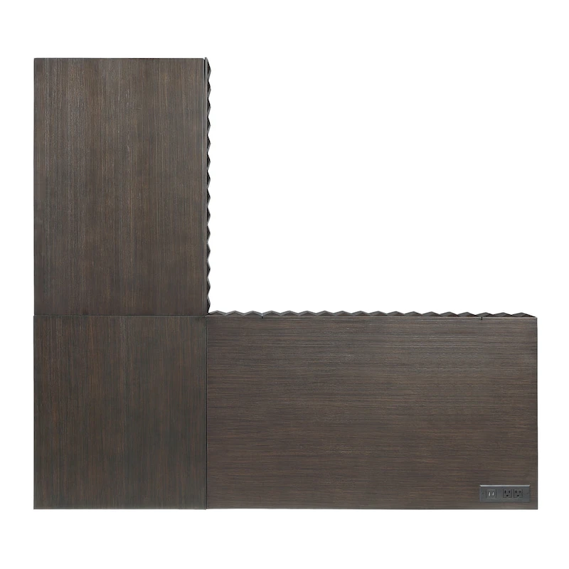 Bird Glam Metal Lift-top L-Shaped Computer Desk with USBs by Furniture of America