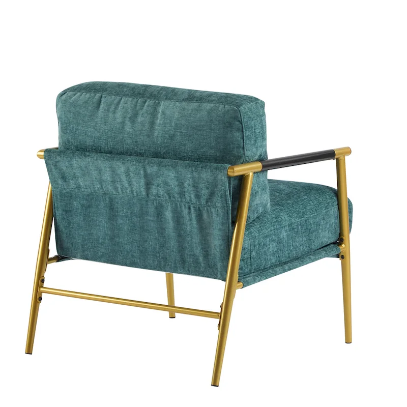 Varsts Modern Upholstered Accent Chair with Wood Frame, Emerald by Christopher Knight Home