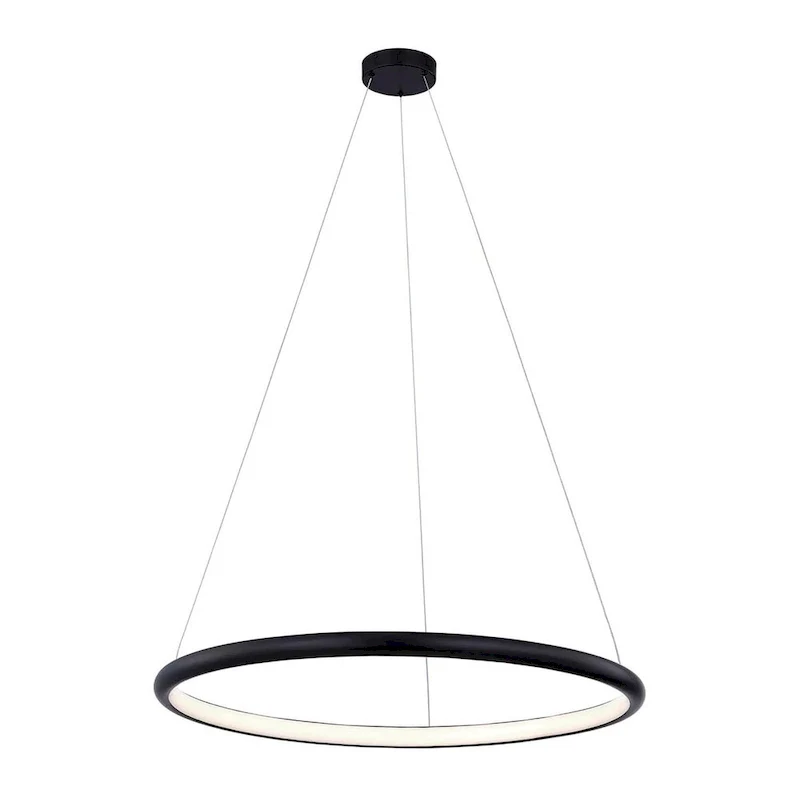 Justice Design Group Circola 36  LED Ring Pendant - Matte Black Finish