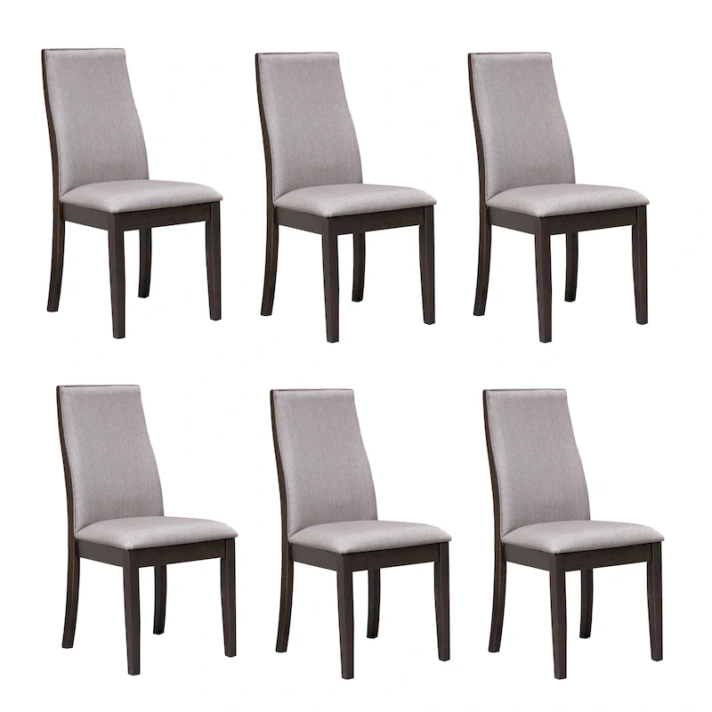 Charleston Upholstered Solid Back Dining Chairs (Set of 6)