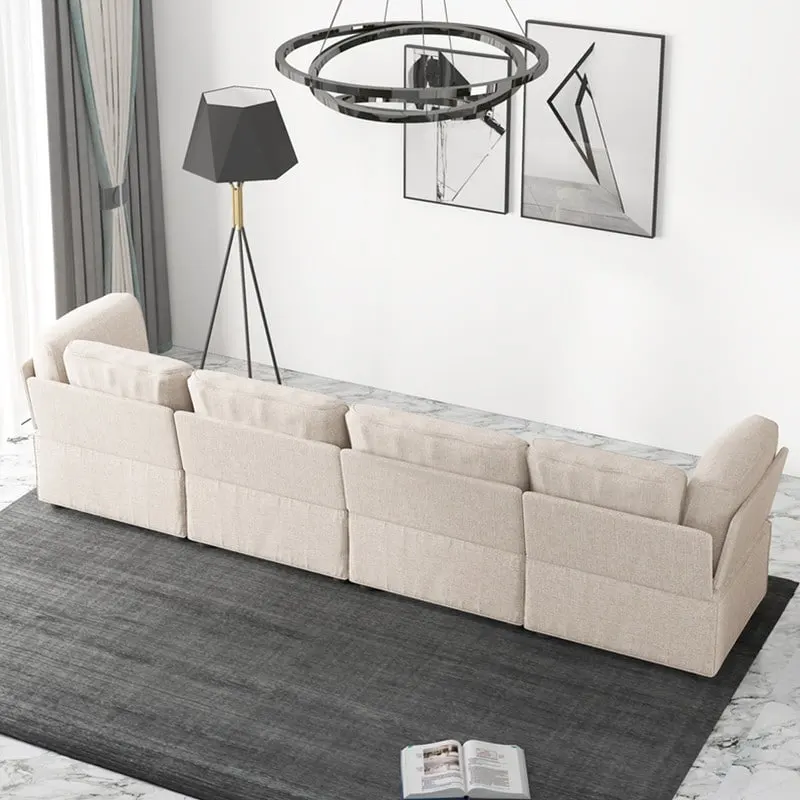 Mixoy Convertible Modular Sleeper Couch with Ottoman