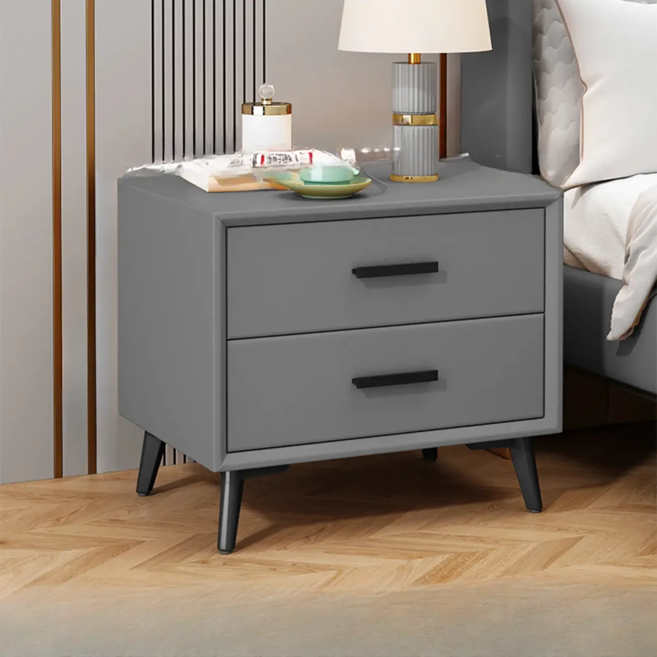 Modern Timber Off-White 2-Drawer Nightstand