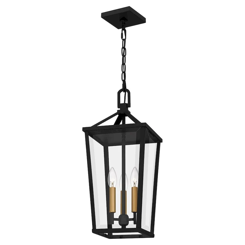 Hull 3-Light Matte Black Mini Pendant Light