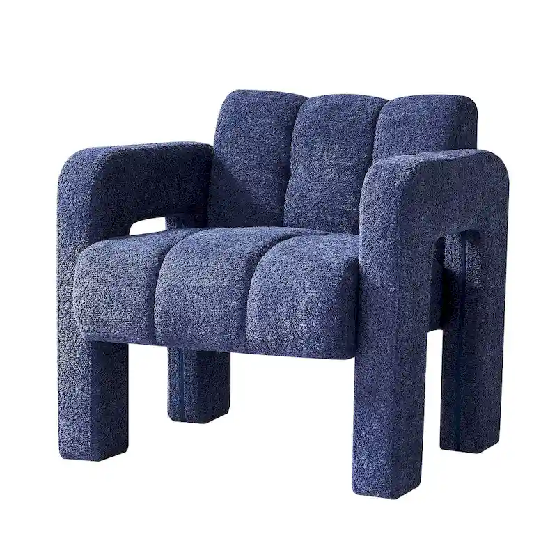 31.10  Wide Boucle Upholstered Accent Chair