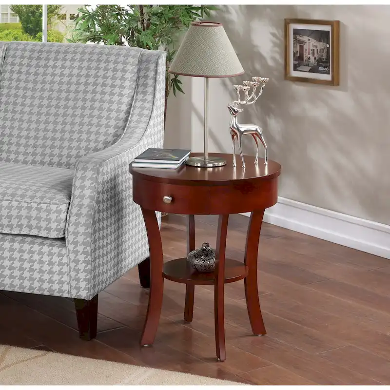 Convenience Concepts Classic Accents Schaffer 1 Drawer End Table with Shelf