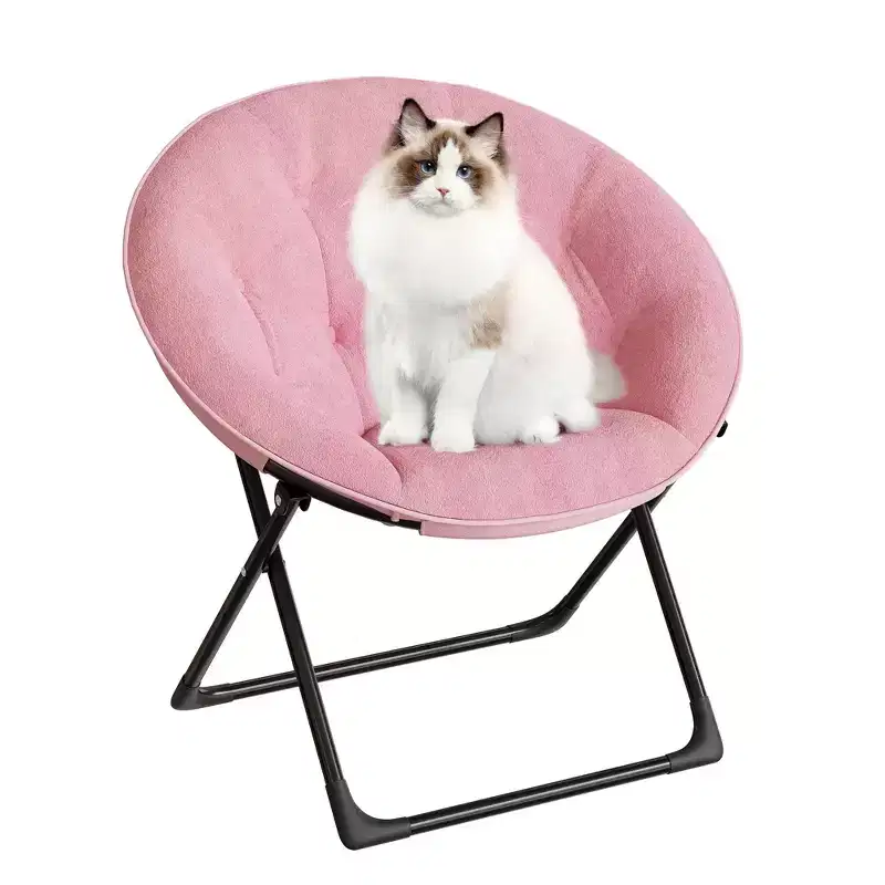Faux Fur Saucer Chair, Folding Style, 1-Person