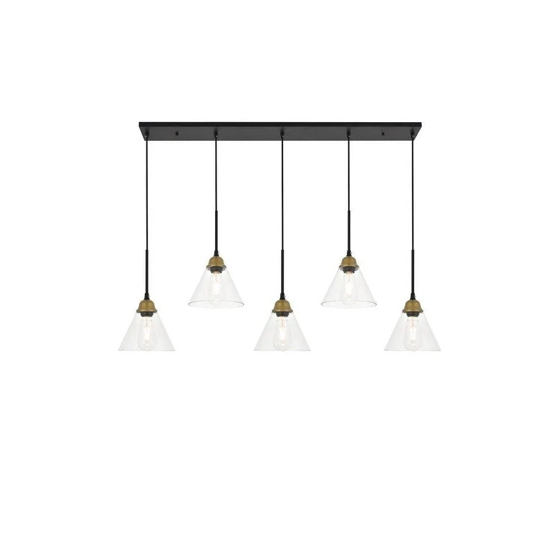 Histoire 5 light chrome Pendant