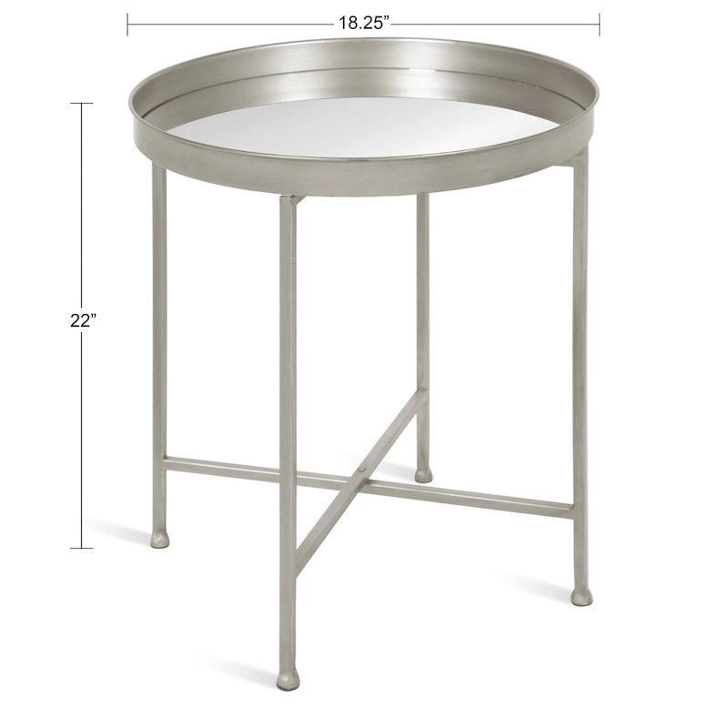 Kate and Laurel Celia Round Metal Side Table - 18.25x18.25x22