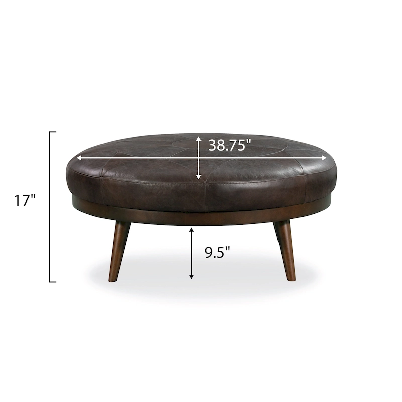 Poly & Bark Gio Ottoman - Full Grain Genuine Italian Leather