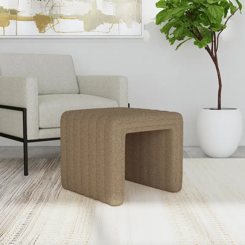 HomePop Modern Channel Ottoman
