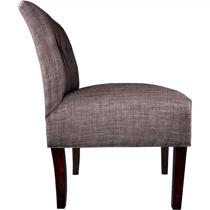 Button Tufted Ikat Accent Chair