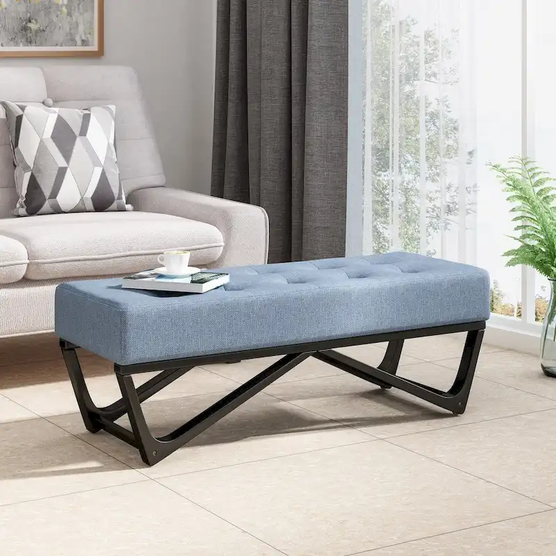 Modern Upholstered Bench for Bedside Living Room and Entryway