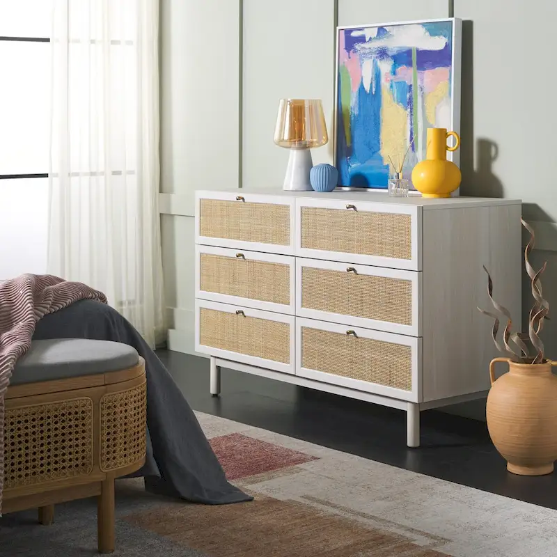 SAFAVIEH Home Aino 6 Drawer Dresser.