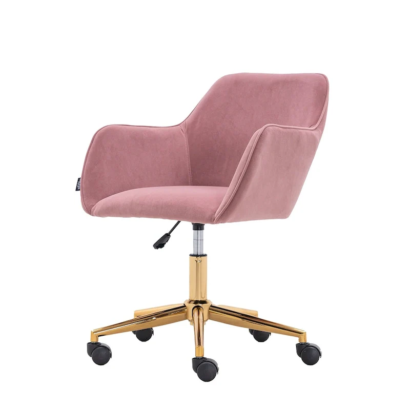 Home Office Chair With Gold Metal Legs