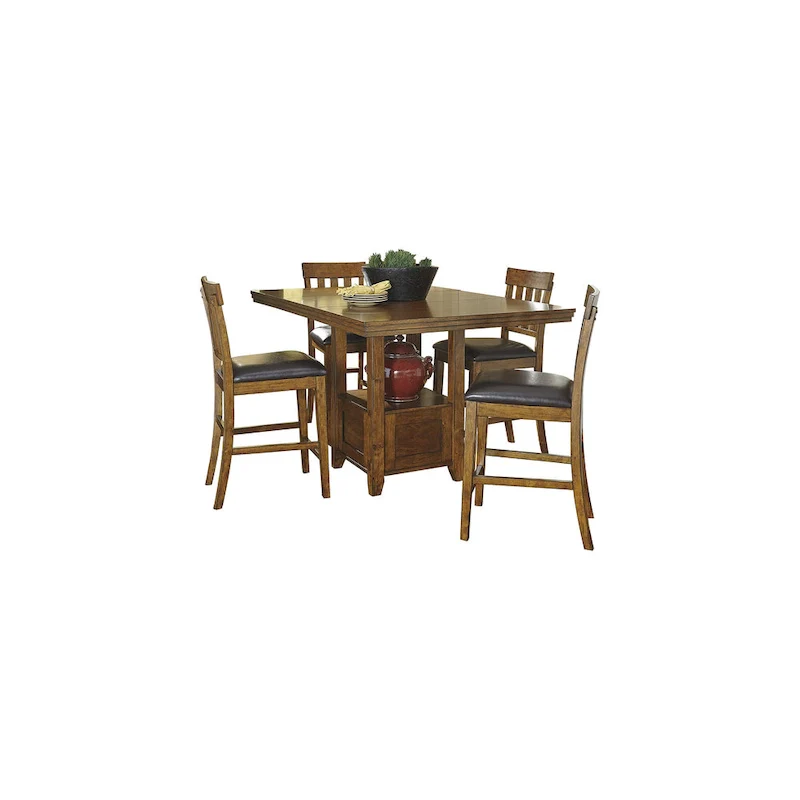 Signature Design by Ashley Ralene Medium Brown 5-Piece Counter Height Dining Package