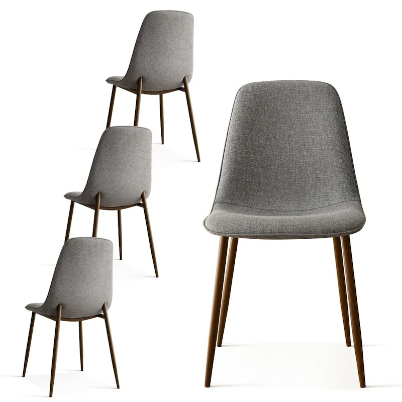 Modern Solid Back Side Dining Chair(Set of 4)