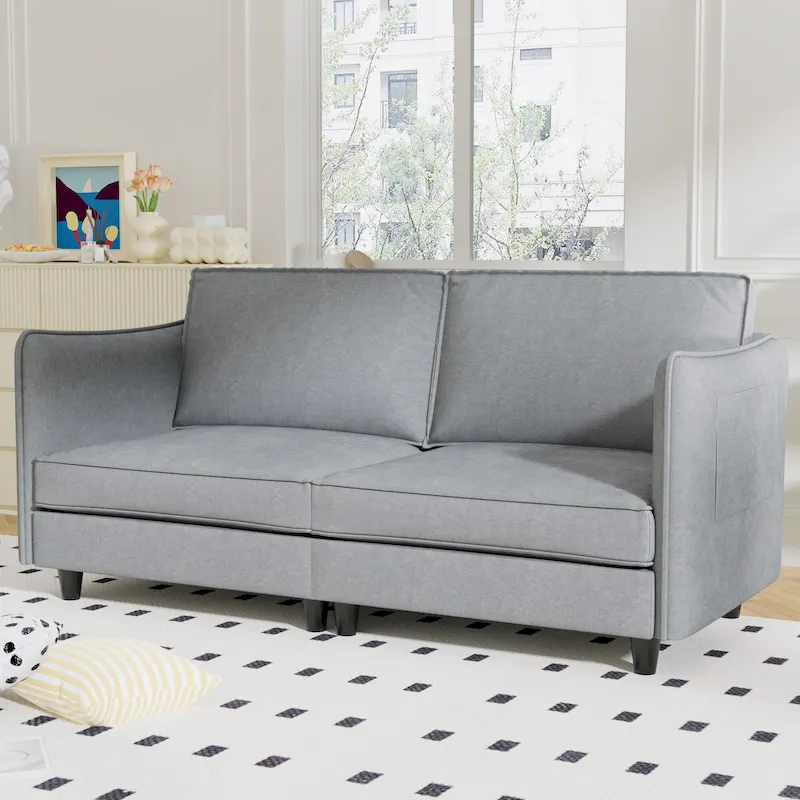 Christopher Knight Home - Hadley 74.27 Loveseat Sofa with Mid-Century Modern Design