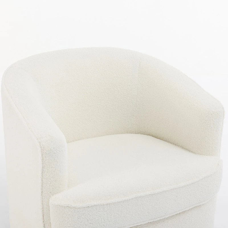 SEYNAR Modern Boucle Upholstered 360 Degree Swivel Accent Club Chair Set of 2