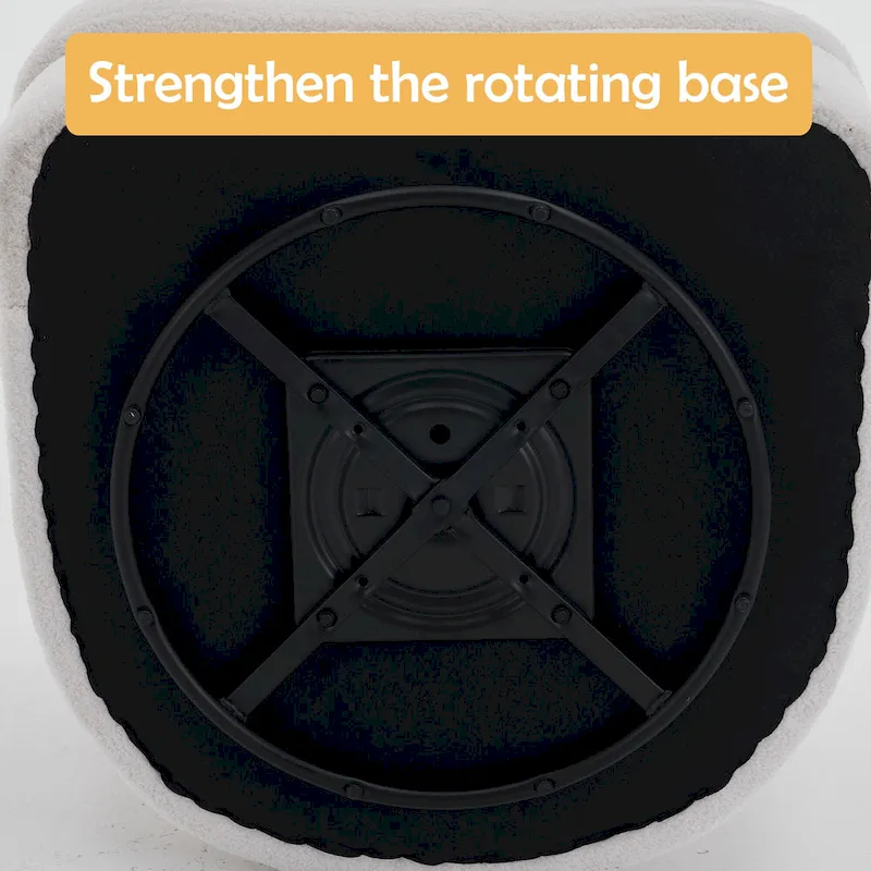 Velvet Swivel Chair with Ottoman