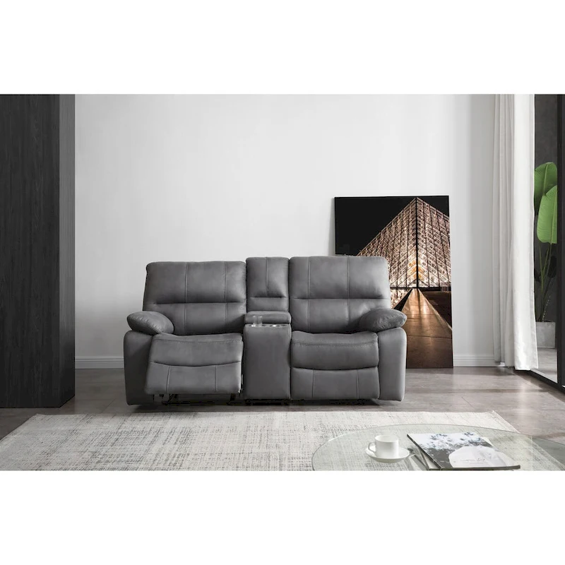 Betsy Furniture 3 Piece Microfiber Reclining Living Room Set, Sofa, Loveseat and Chair