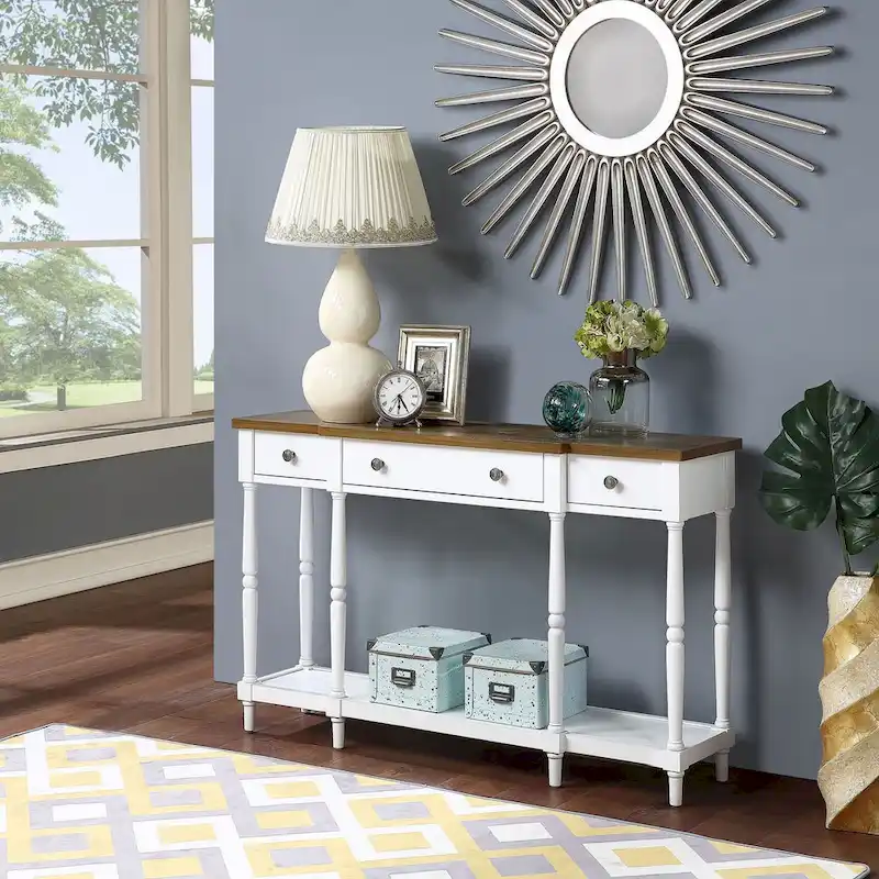 3 Drawer Console Table with Shelf