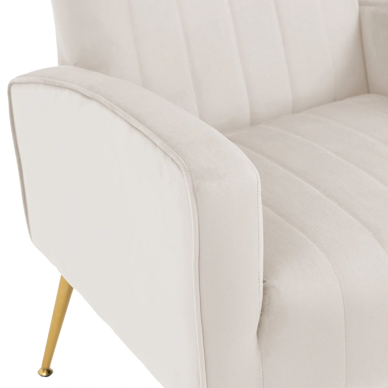 Upholstered Wingback Accent Chair - 26.4W x 37.8H x 32.6D