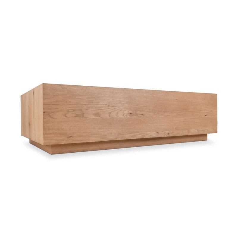Aurelle Home Rustic Oak Rectangular Coffee Table