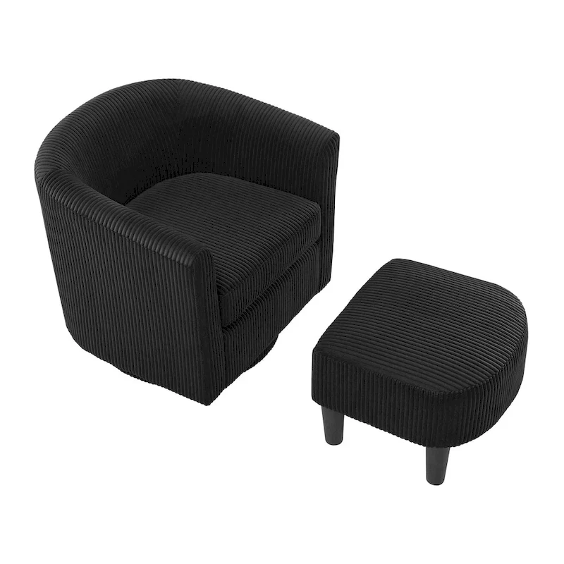 26.38 Swivel Arm Chair with Ottoman