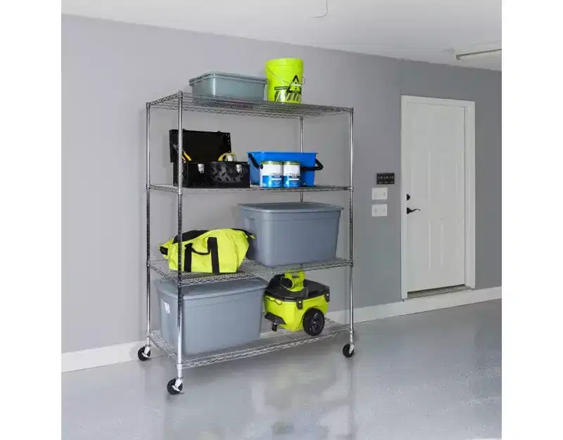Seville Classics UltraDurable 4-Tier 60 x 24 Steel Wire Shelving Unit