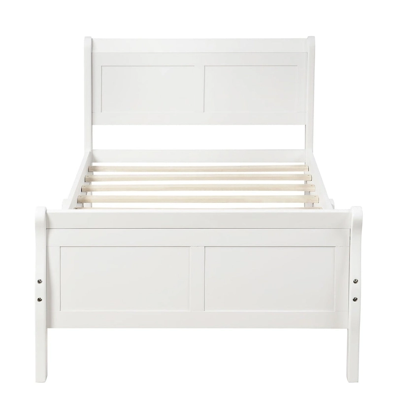 Harper & Bright Designs Wood Twin Sleigh Bed with Headboard and Footboard