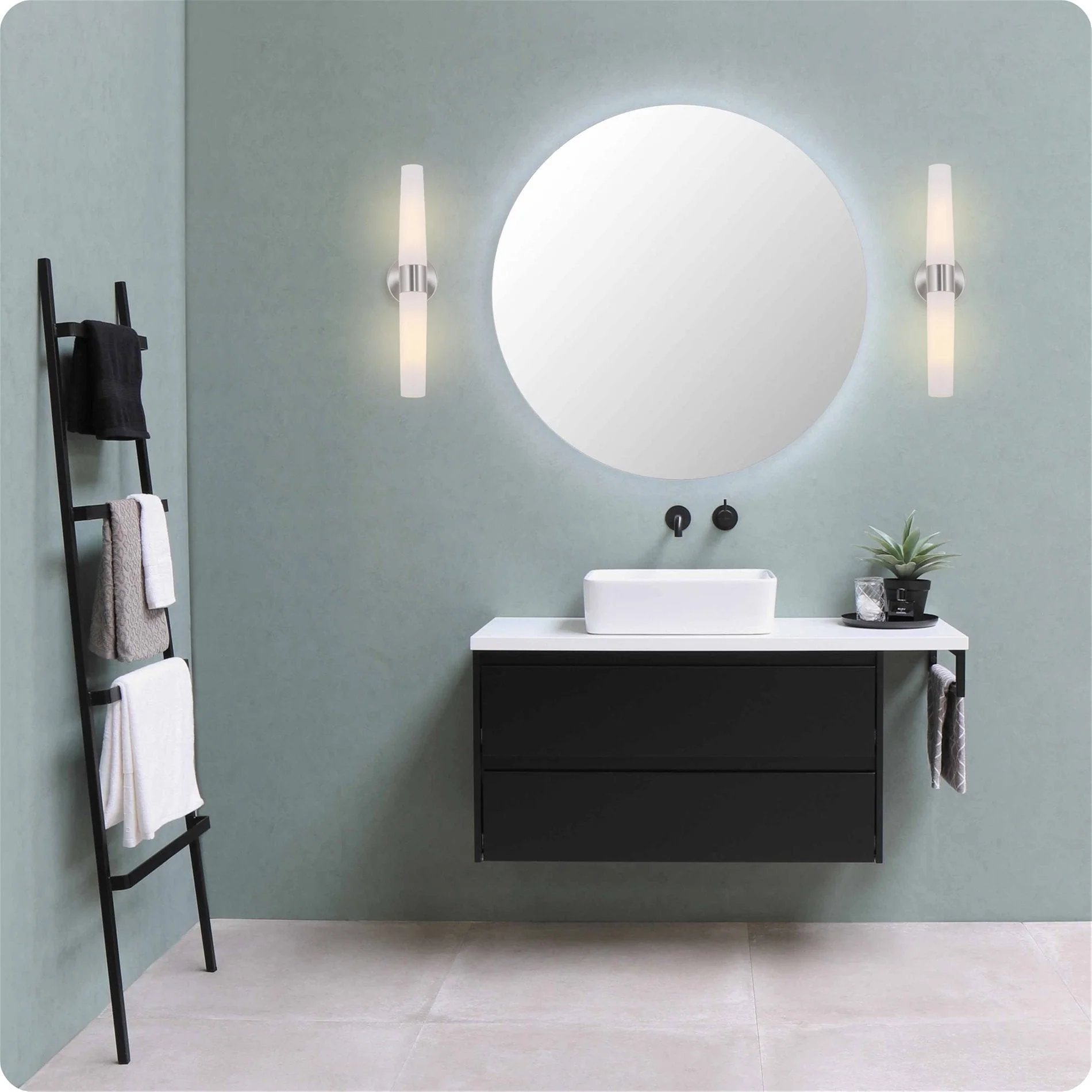 Duo 21 Modern Bathroom / Vanity Wall Sconce