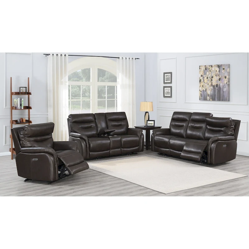 Steve Silver Ferndale Power Reclining Top Grain Leather Sofa