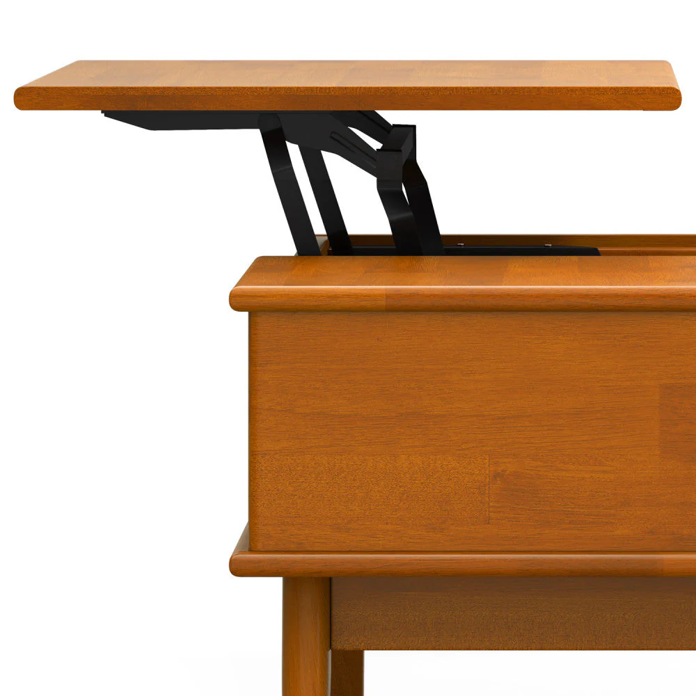 Walker Edison | Mid-Century Teak Wood Lift Top Coffee Table