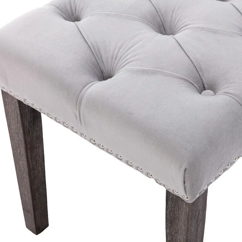 45.28L Velvet Upholstered Tufted Bench Ottoman
