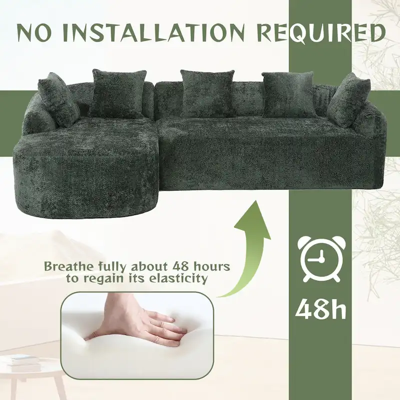 L-Shaped Sectional Sofa (3-Seater)