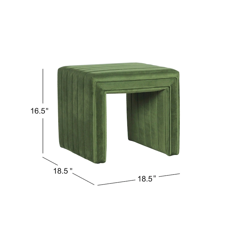 HomePop Modern Channel Ottoman