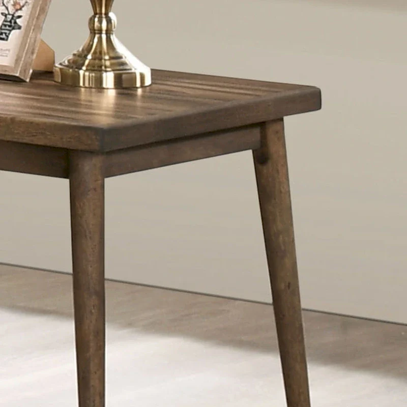 Abi Mid-Century Walnut Solid Wood 24-inch Side Table