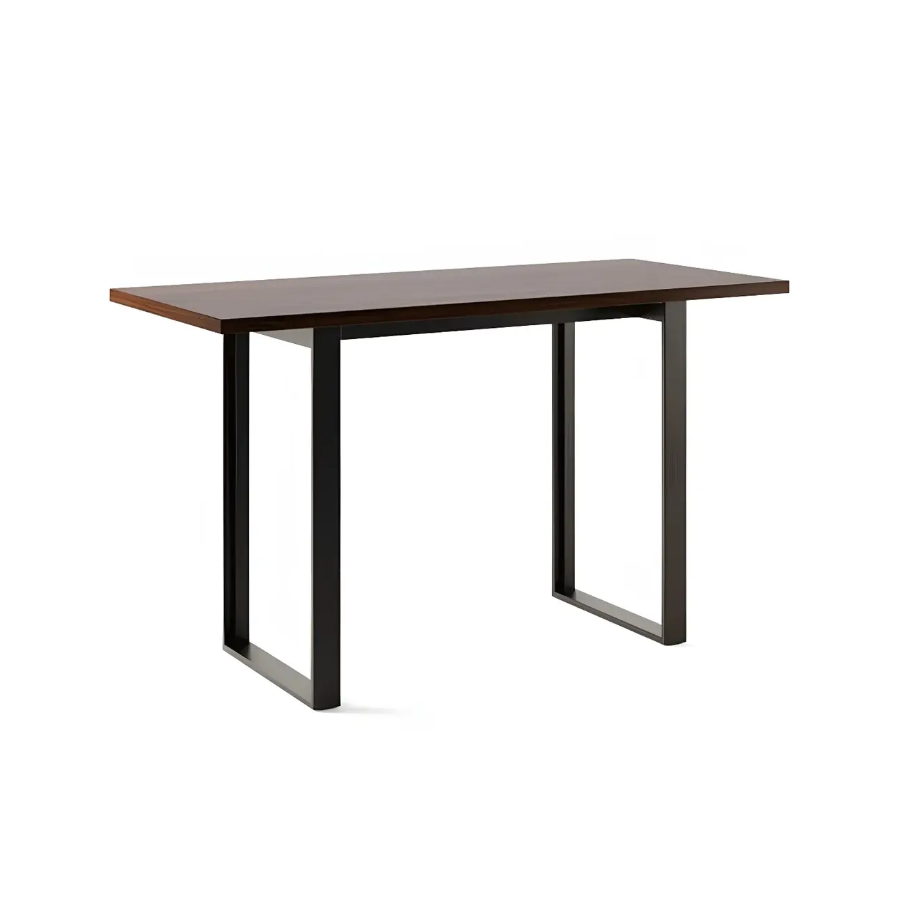 Industrial Walnut Rectangular Large Dining Bar Table