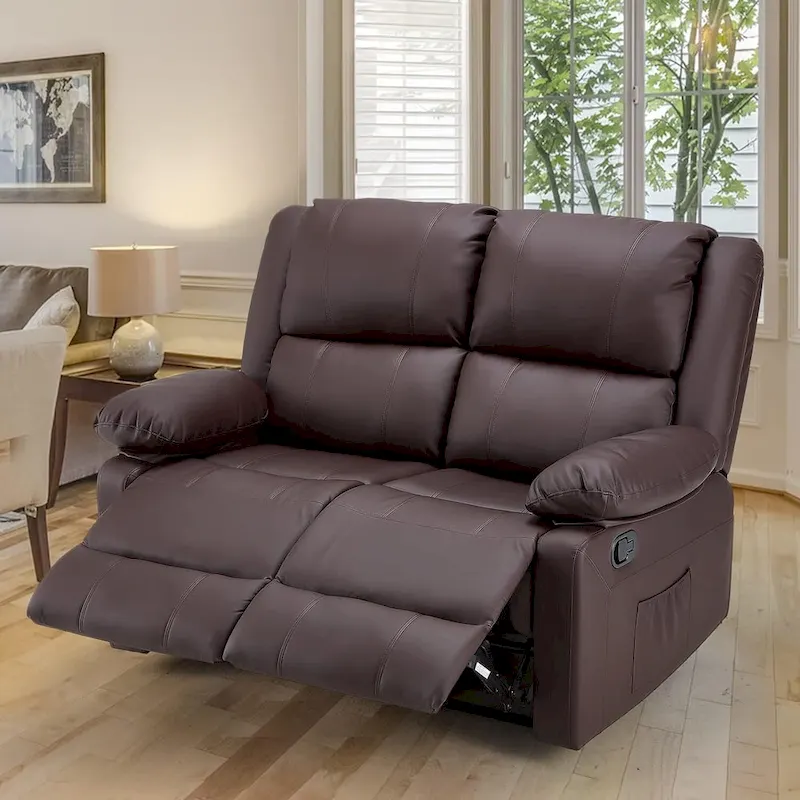 AECOJOY 2-Seater Recliner Loveseat with Heat and Massage Function