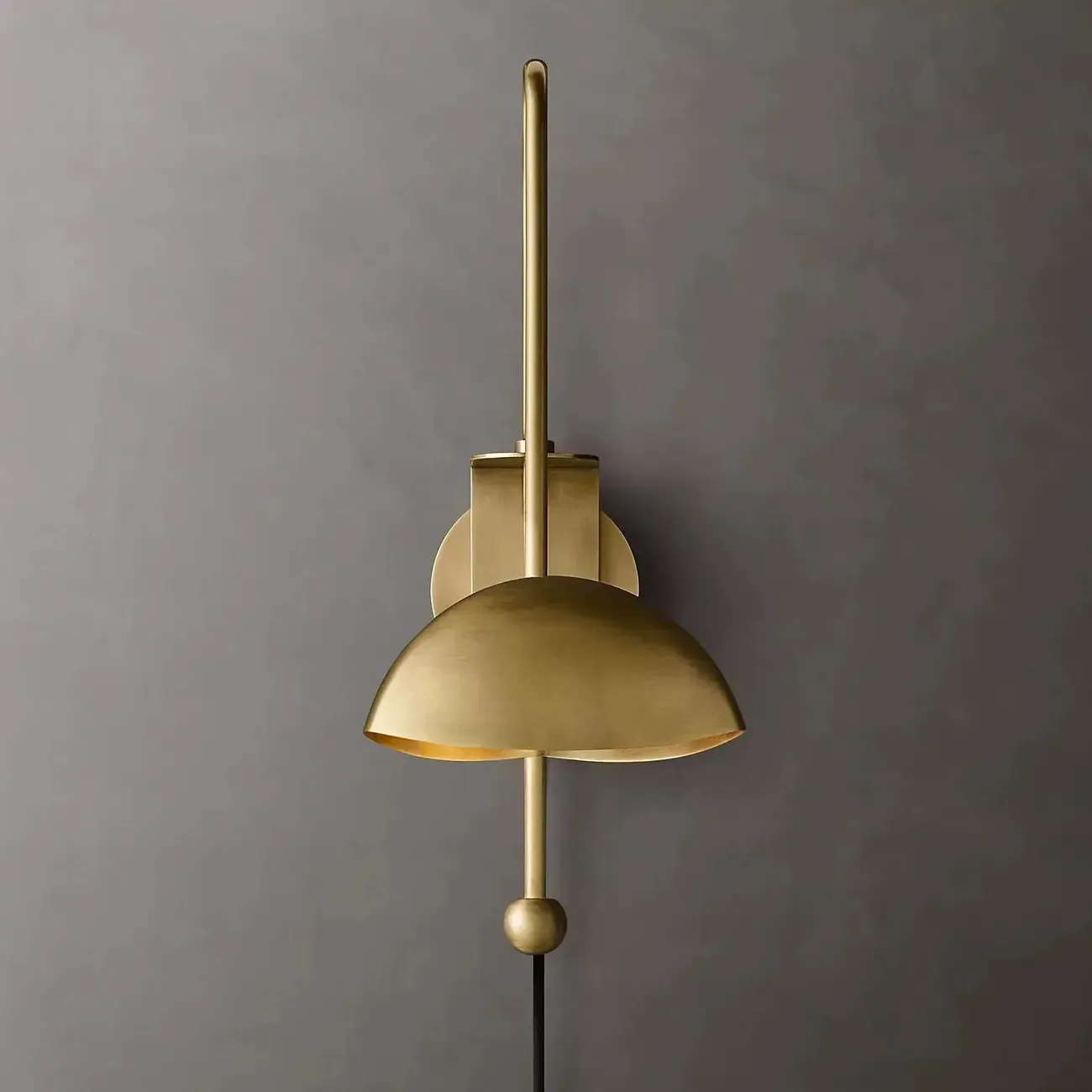 1-Light Copper Shade Swing Arm Wall Light