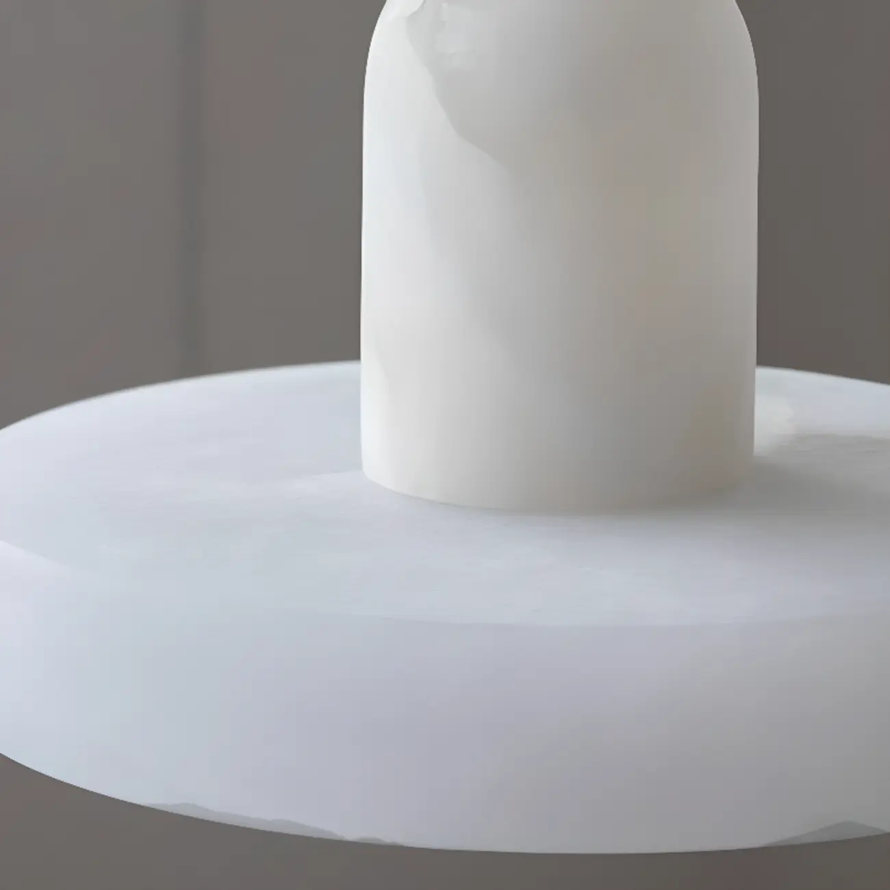 White Stone Geometric Rope Pendant Light Fixture